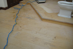 Before floor restoration