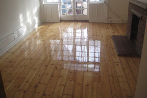 wood floor after floor sanding